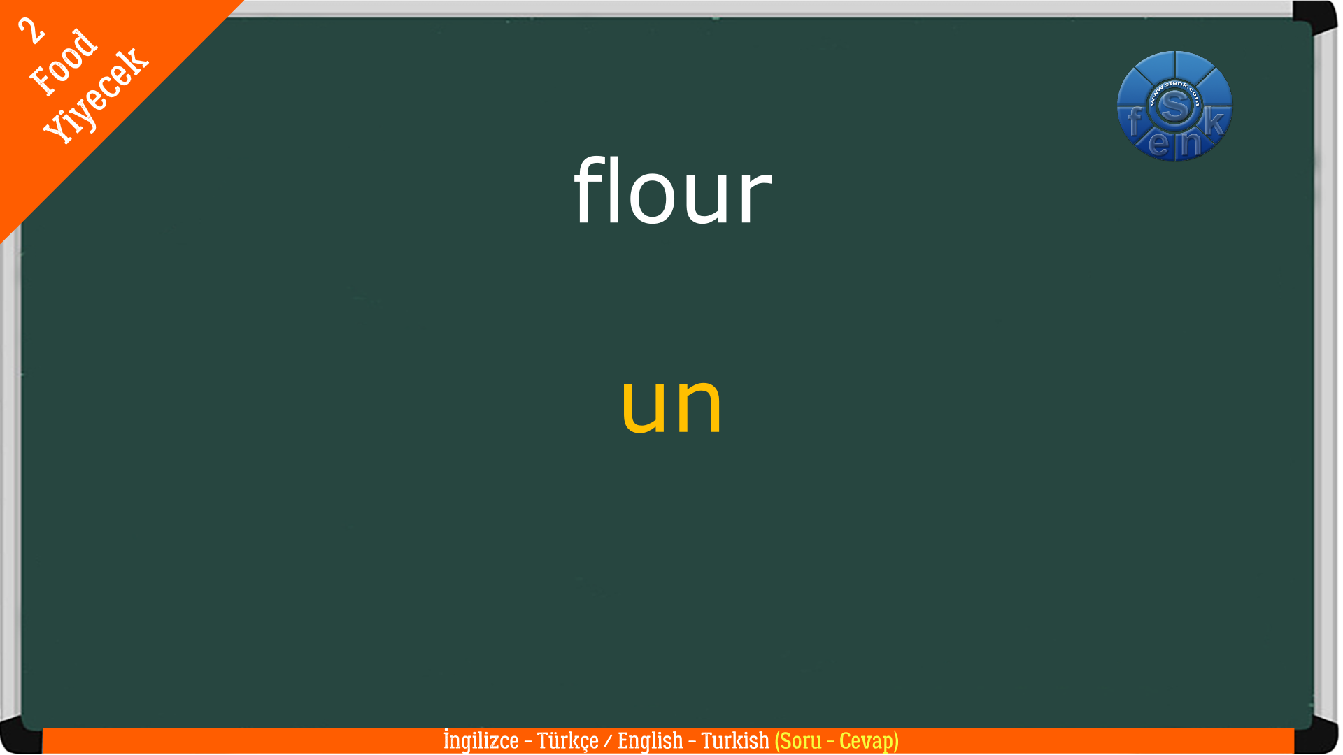 FOOD – YİYECEK (2) / Quiz – Test / Soru Cevap / (İngilizce – Türkçe / English – Turkish)