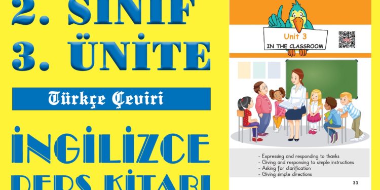 İNGİLİZCE 2. SINIF 3. ÜNİTE Ders Kitabı İngilizce Kelimelerin Okunuşu ve Anlamları (Tamamı)