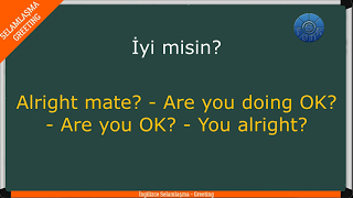 SELAMLAŞMA (TÜRKÇE – İNGİLİZCE)