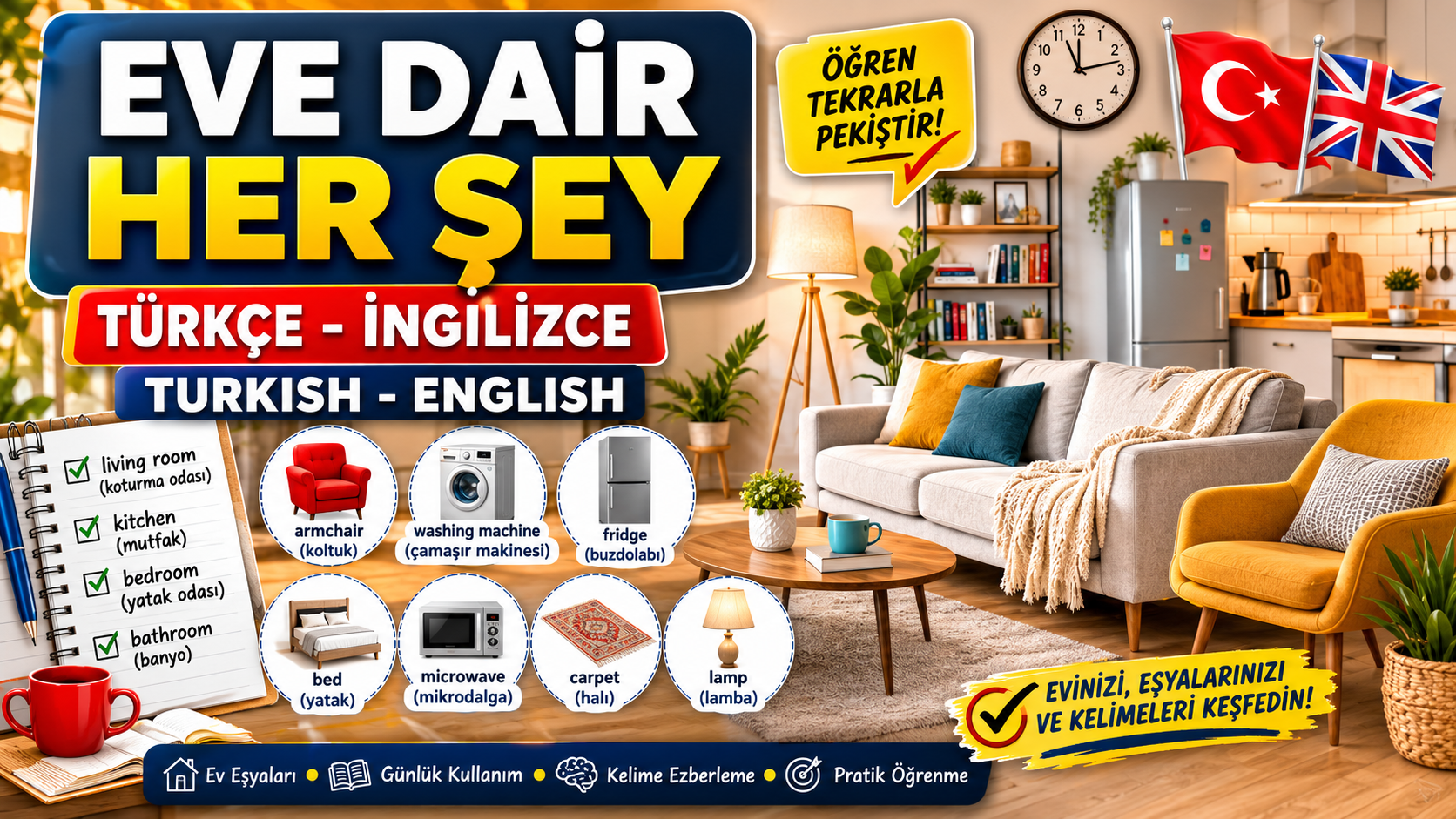EVE DAİR HER ŞEY (TÜRKÇE – İNGİLİZCE) (TURKISH – ENGLISH)