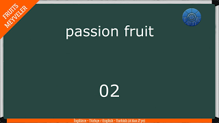 FRUITS – MEYVELER / A’dan Z’ye / (İngilizce – Türkçe / English – Turkish)