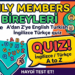 FAMILY MEMBERS – AİLE BİREYLERİ / A’dan Z’ye / (English – Turkish / İngilizce – Türkçe)