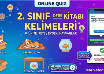 ÖDÜLLÜ BULMACA – 3 (İNGİLİZCE 2. SINIF 8. ÜNİTE Ders Kitabı Kelimeleri)
