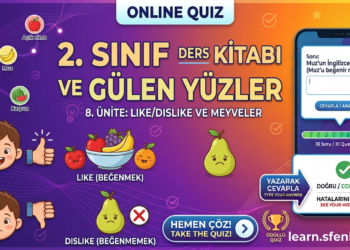 ÖDÜLLÜ BULMACA – 4 (İNGİLİZCE 2. SINIF 9. ÜNİTE Ders Kitabı Kelimeleri)