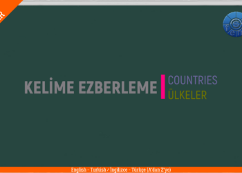 COUNTRIES – ÜLKELER / A’dan Z’ye / (English – Turkish / İngilizce – Türkçe)