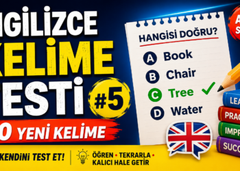 İngilizce Kelime Testi #5 | 50 Yeni Kelime | Kendini Test Et | English Vocabulary Quiz A1-A2