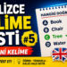 İngilizce Kelime Testi #5 | 50 Yeni Kelime | Kendini Test Et | English Vocabulary Quiz A1-A2